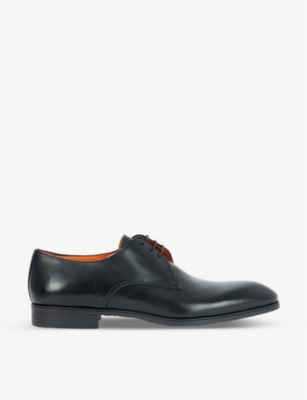 SANTONI: Simon leather Derby shoes
