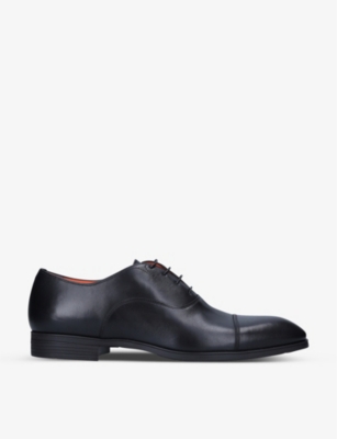 SANTONI: Simon leather Oxford shoes