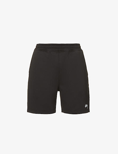 STUSSY: Stock logo-embroidered cotton shorts