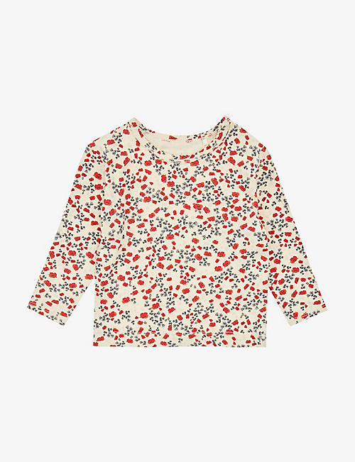 KONGES SLOJD: Floral-print stretch-organic cotton T-shirt 9-24 months