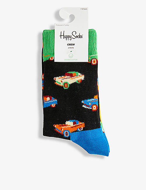 HAPPY SOCKS: Car pack of two cotton-blend socks