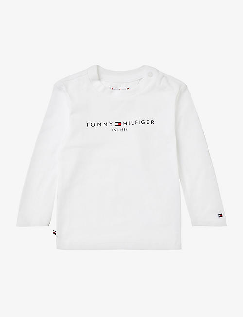TOMMY HILFIGER: Essential logo-print stretch-organic cotton T-shirt 0-24 months