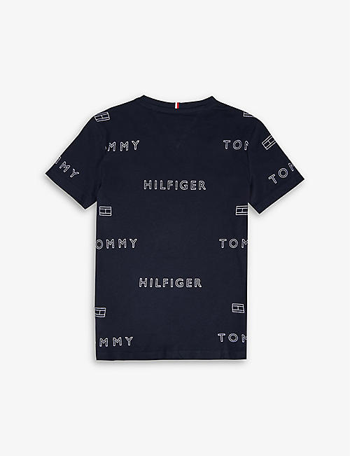 TOMMY HILFIGER: Logo-print cotton-jersey T-shirt 4-16 years