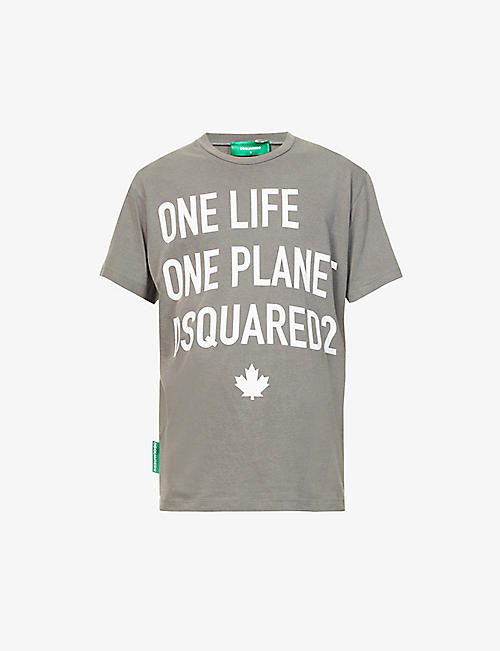 DSQUARED2: One Life Cool slogan-print cotton T-shirt