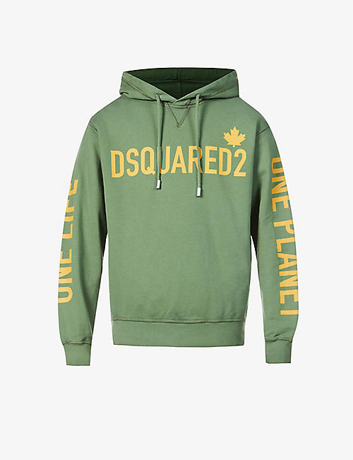 DSQUARED2: One Life graphic-print cotton-jersey hoody