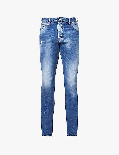 DSQUARED2: Cool Guy straight-leg mid-rise stretch-denim jeans
