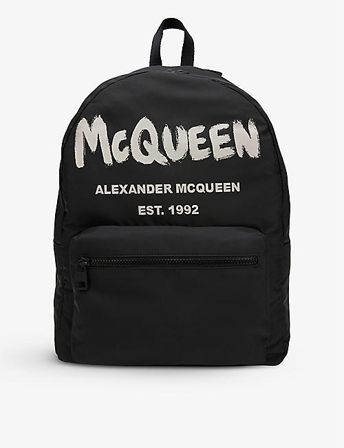 ALEXANDER MCQUEEN: Graffiti-print shell backpack
