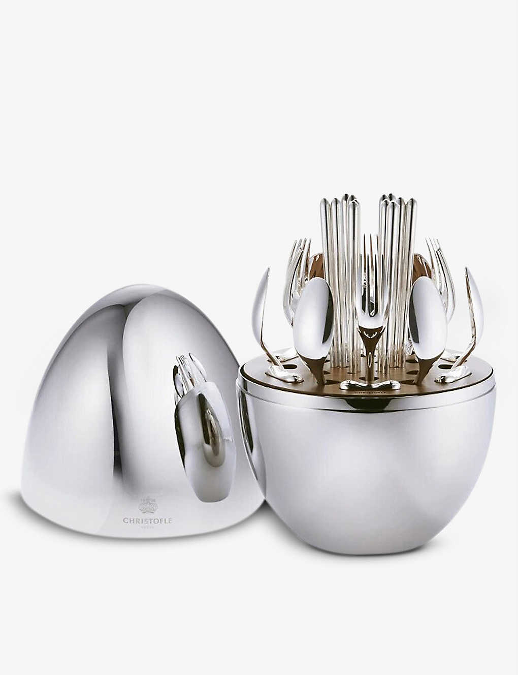 Christofle Mood Asia Silver-plated Stainless-steel Cutlery Set Of 24