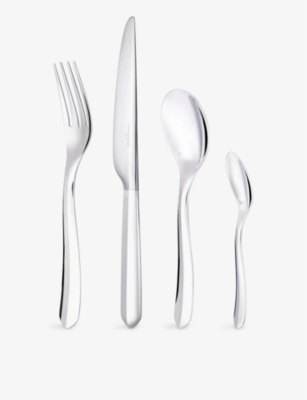 Shop Christofle Infini Silver-plated Steel Cutlery 24-piece Set