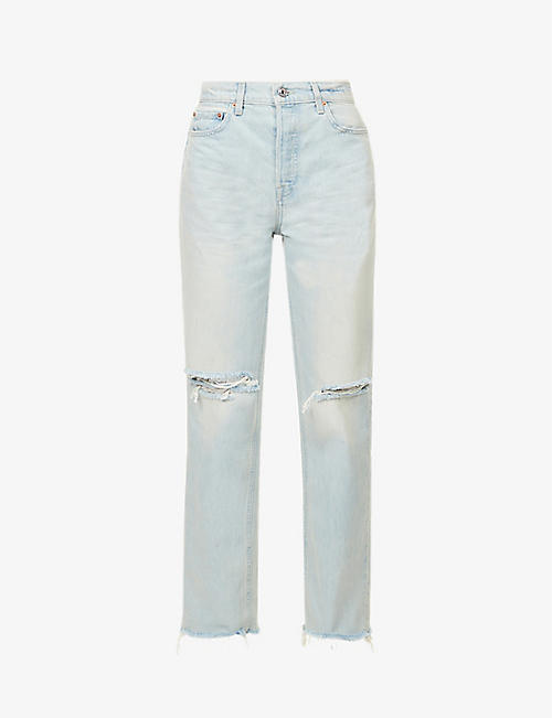 GRLFRND: Cassidy wide-leg high-rise jeans