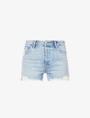 Grlfrnd helena distressed denim hot sale shorts