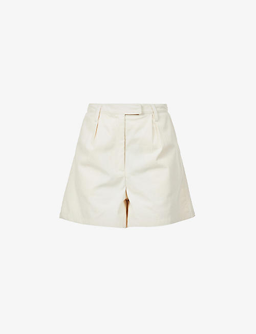 PRETTY LAVISH: Blair high-rise tailored cotton shorts