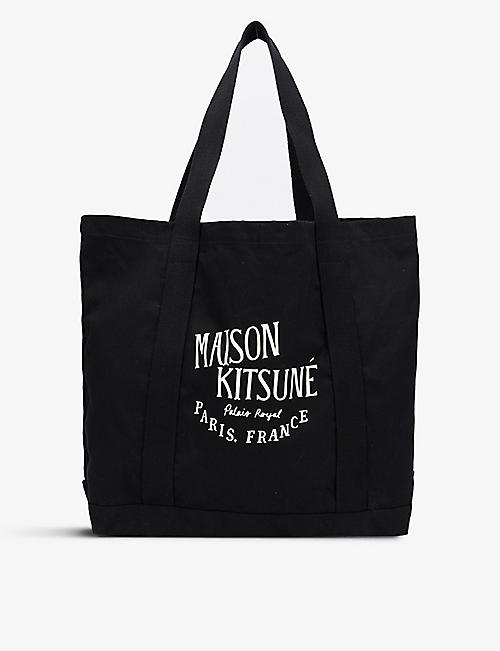 MAISON KITSUNE: Palais Royal logo-print cotton tote bag