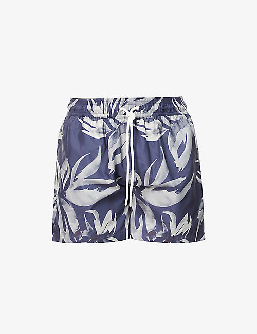 CHE: Classic graphic-print recycled-polyester swim shorts