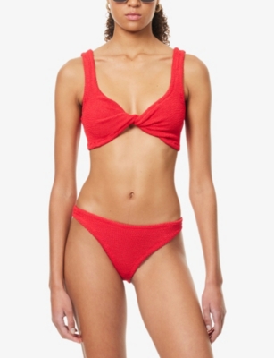 Hunza G Womens Red Juno Knotted Bikini Set