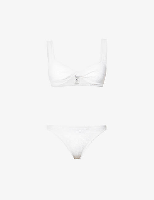HUNZA G: Juno knotted bikini set