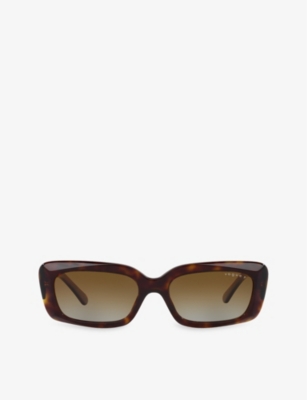 Vogue Womens Brown Vo5440s Pillow-frame Tortoiseshell Acetate Sunglasses