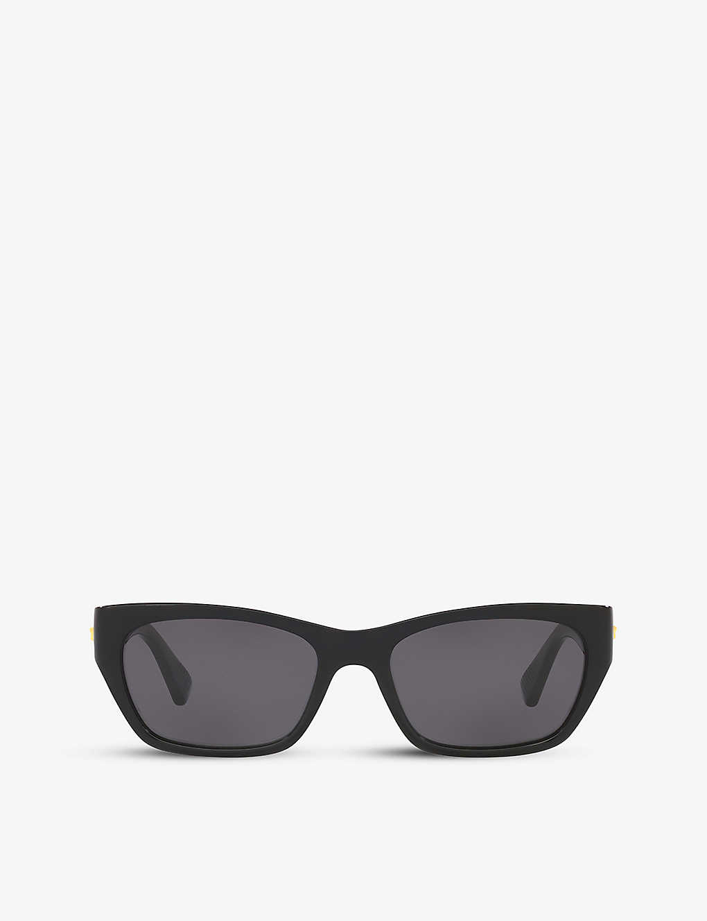 Bottega Veneta Womens Black Bv1143s Acetate Rectangular-frame Sunglasses