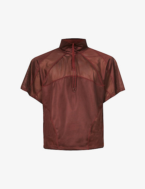 SAUL NASH: Funnel-neck regular-fit mesh shirt