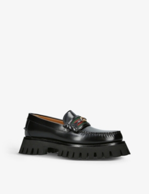 GUCCI Turbo Kaveh interlocking-G leather loafers