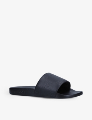 GUCCI Pursuit GG-motif matt rubber sliders