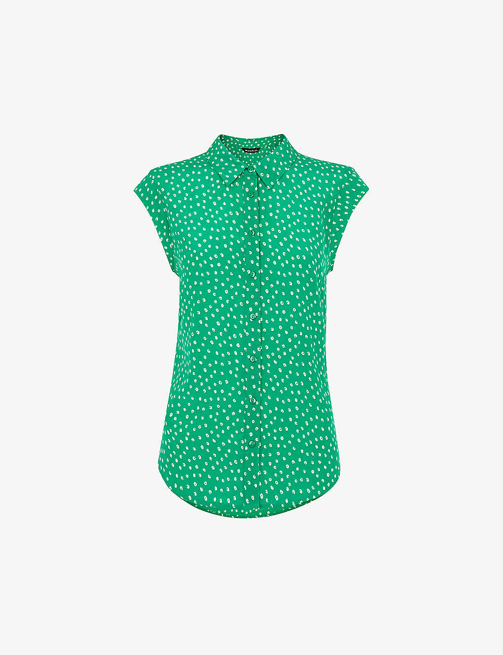 Whistles Womens Multi-coloured Spot-print Sleeveless Crepe Shirt