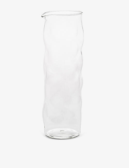 SELETTI: Sonny irregular-shape glass carafe 28.5cm