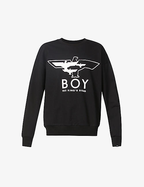 BOY LONDON: Eagle brand-print cotton sweatshirt