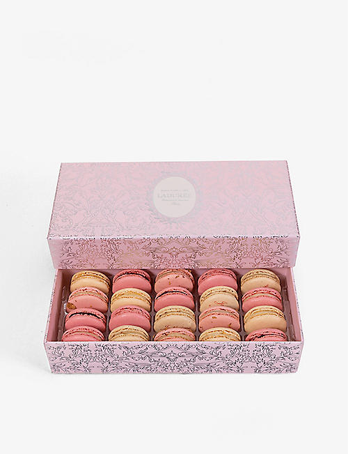 LADUREE: Pink Arabesque macaron selection box of 20 320g