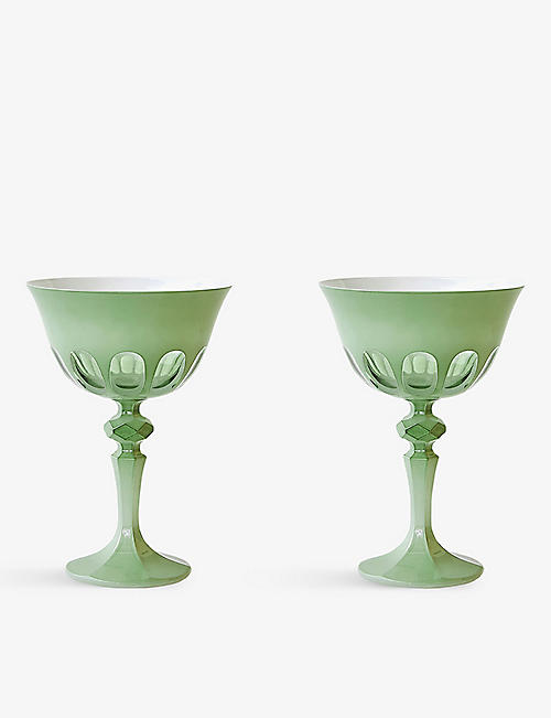 SIR/MADAM: Rialto hand-finished champagne coupe glasses set of 2