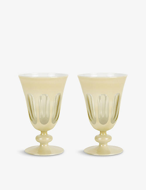 SIR/MADAM: Rialto glass goblets set of two