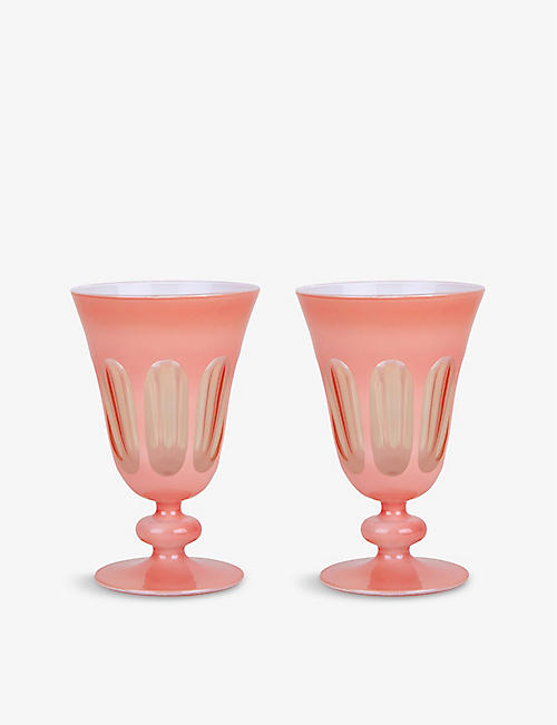 SIR/MADAM: Rialto two-tone glass goblets set of two