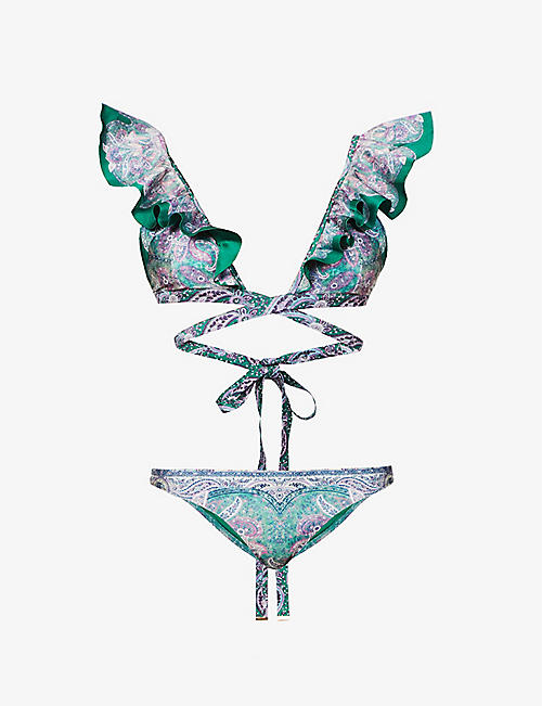 ZIMMERMANN: Anneke paisley-print bikini set
