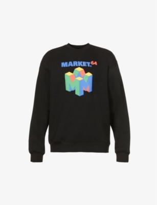 M64 graphic-print cotton sweatshirt