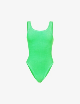 HUNZA G: Nile square-neck swimsuit