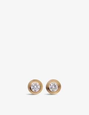 CARTIER Cartier d'Amour extra small 18ct yellow-gold and 0.04ct round-cut diamond stud earrings