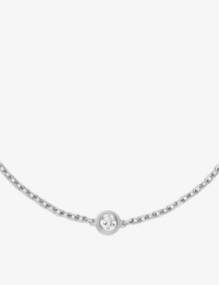 18ct White Gold Diamond D Bracelet