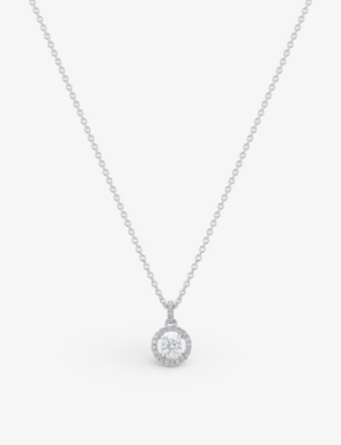 De Beers My First  Aura 18ct White-gold And 0.29ct Round-cut Diamond Pendant Necklace In 18k White Gold