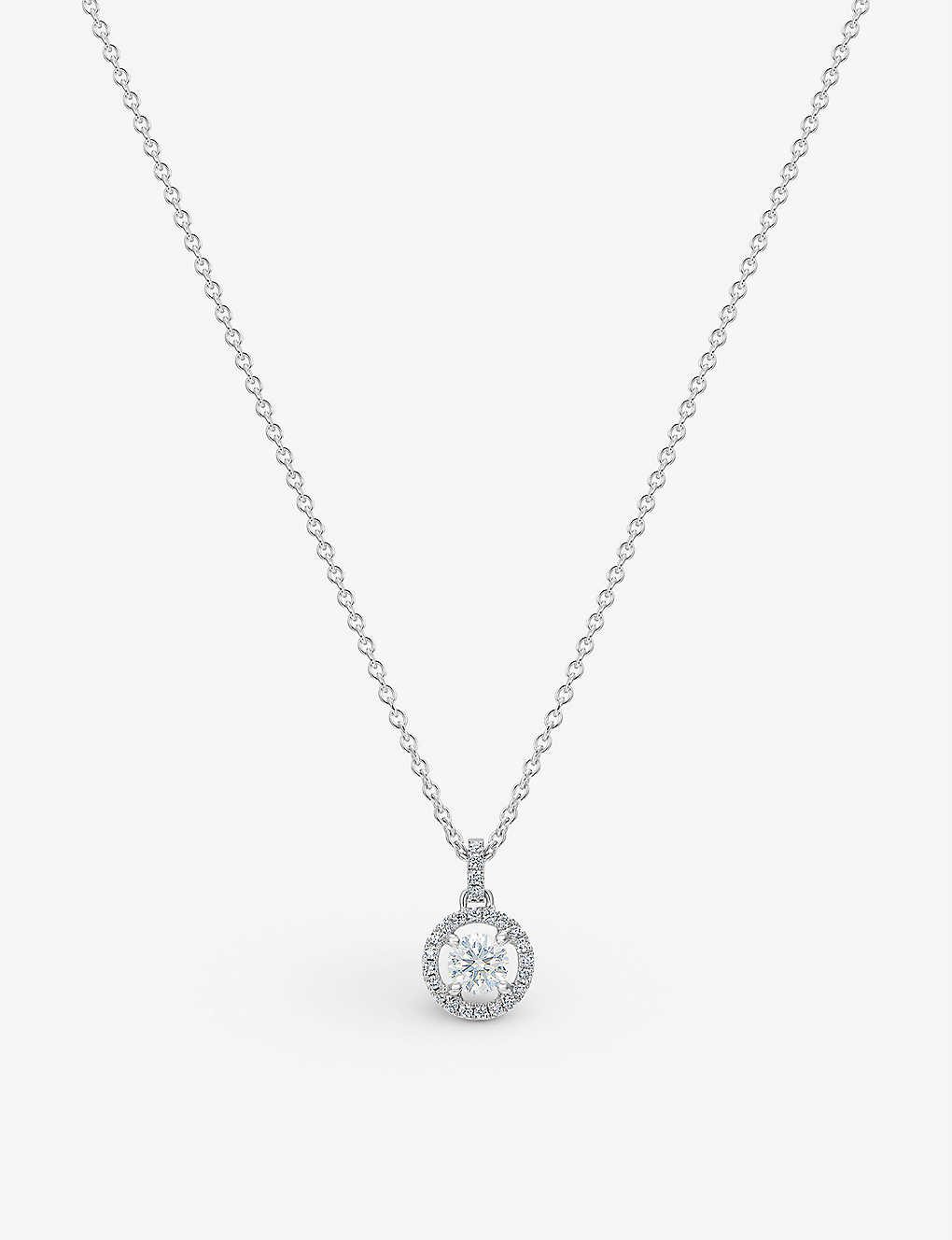 De Beers My First  Aura 18ct White-gold And 0.29ct Round-cut Diamond Pendant Necklace In 18k White Gold