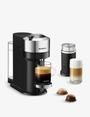 Shop Nespresso Vertuo Next Deluxe Coffee Machine And Milk Frother In Silver