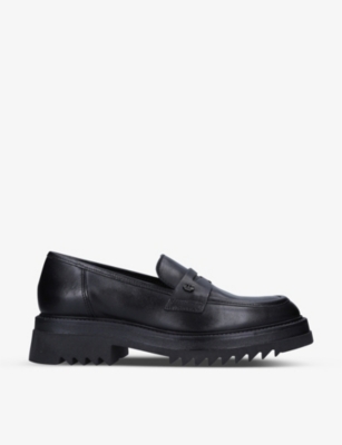 Carvela Strong Leather Loafers In Black