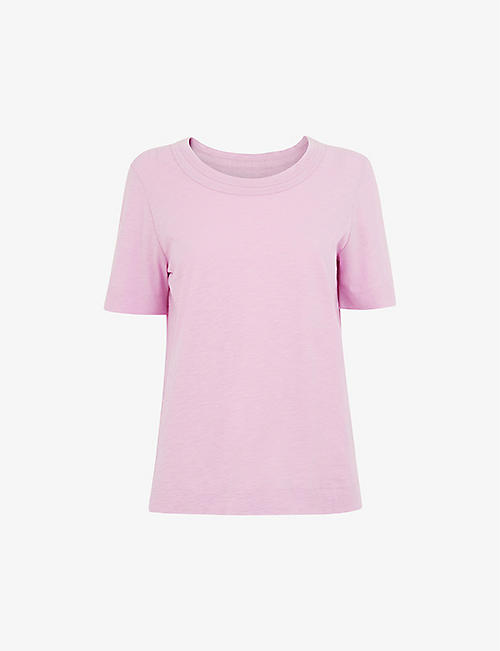 WHISTLES: Rosa double-trim cotton-jersey T-shirt