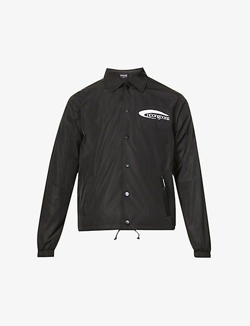 NOON GOONS: Crescent Coaches brand-print shell jacket