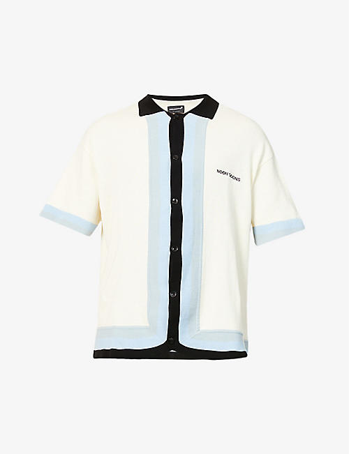 NOON GOONS: Boulevard logo-embroidered cotton-jersey shirt
