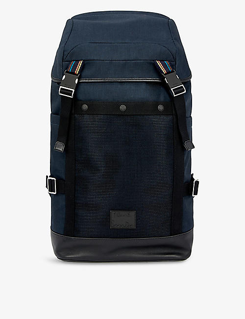 PAUL SMITH: Brand-patch buckle-fastening woven backpack