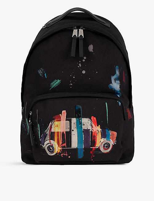 PAUL SMITH: Graphic-print mini recycled-polyester backpack