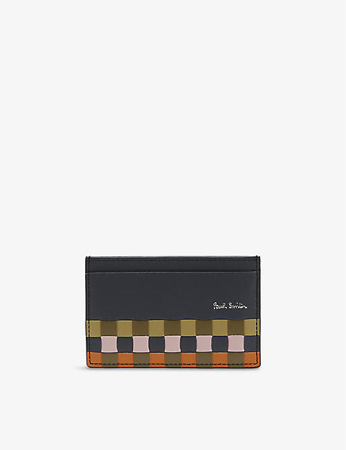 PAUL SMITH ACCESSORIES: Checker leather card holder
