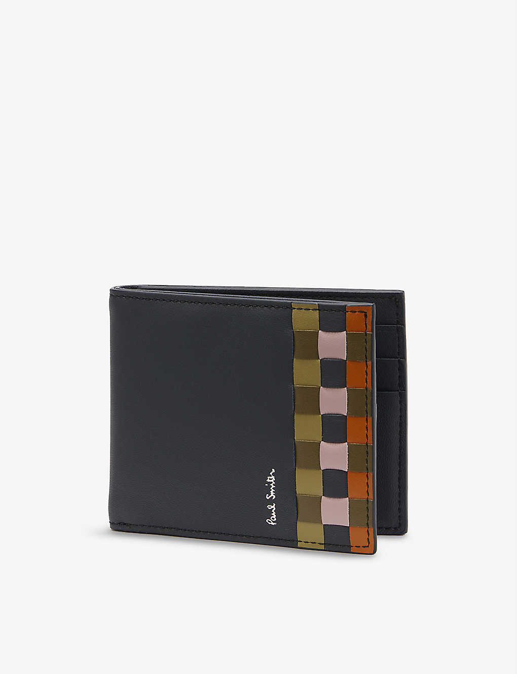 Paul Smith Men Wallet With Coin TYPO Navy Made In Italy 
