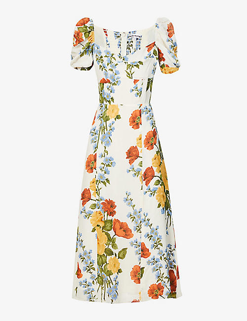 REFORMATION: Bandit floral-print chiffon midi dress