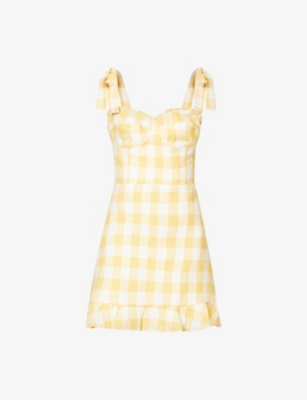 Desiree Ruffled Linen Mini Dress